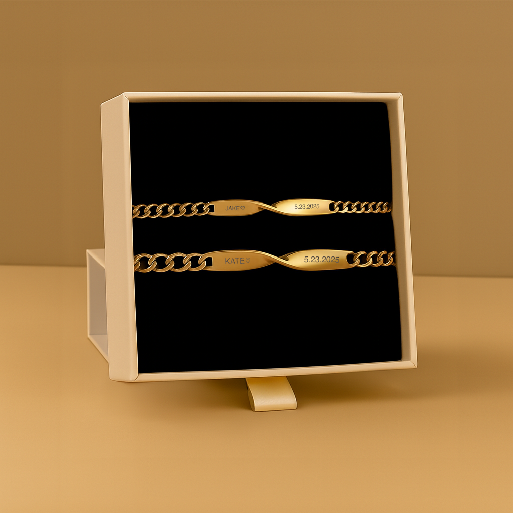 Infinity Engraved Bracelet Set – Corazon Gift Co.