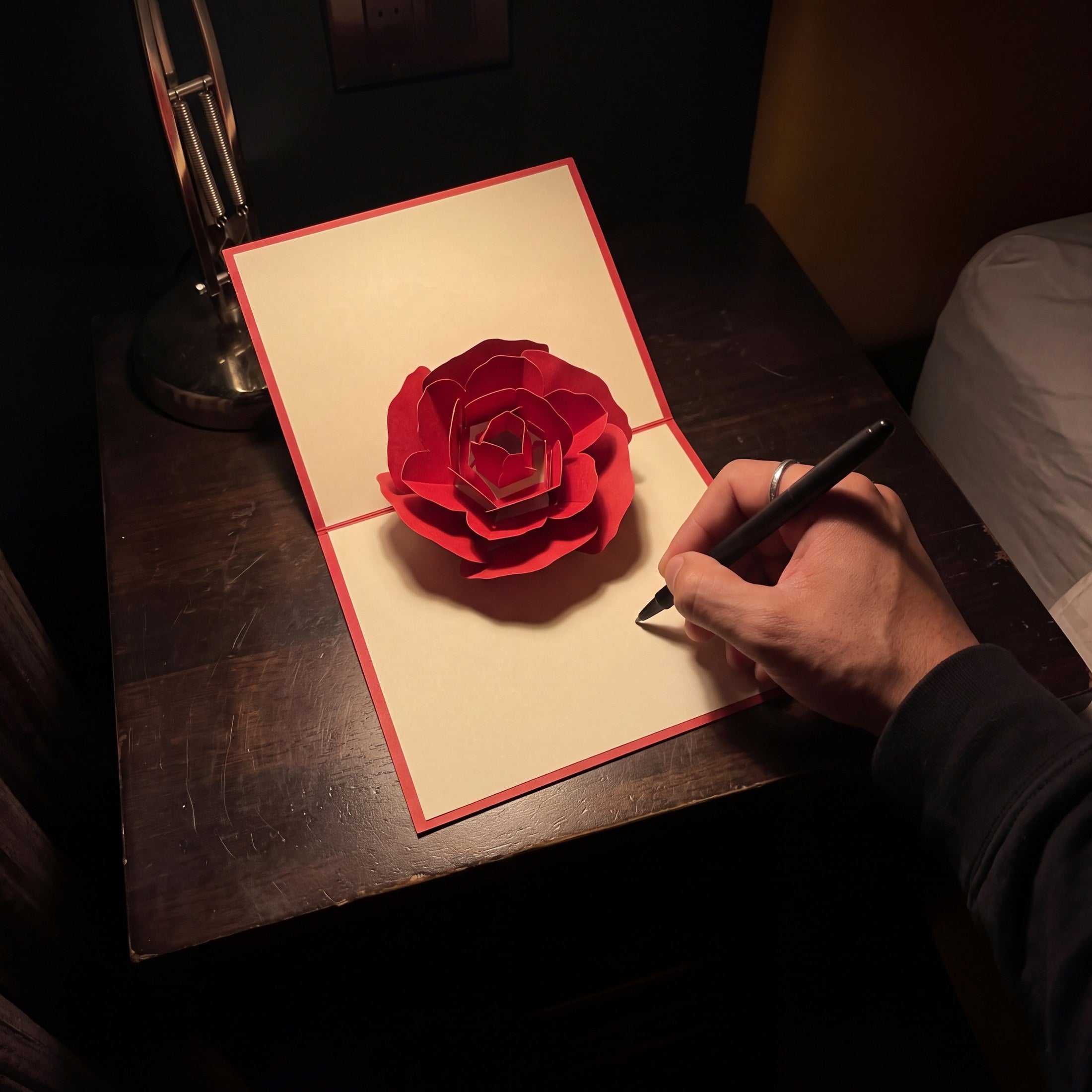 Writing inside the card