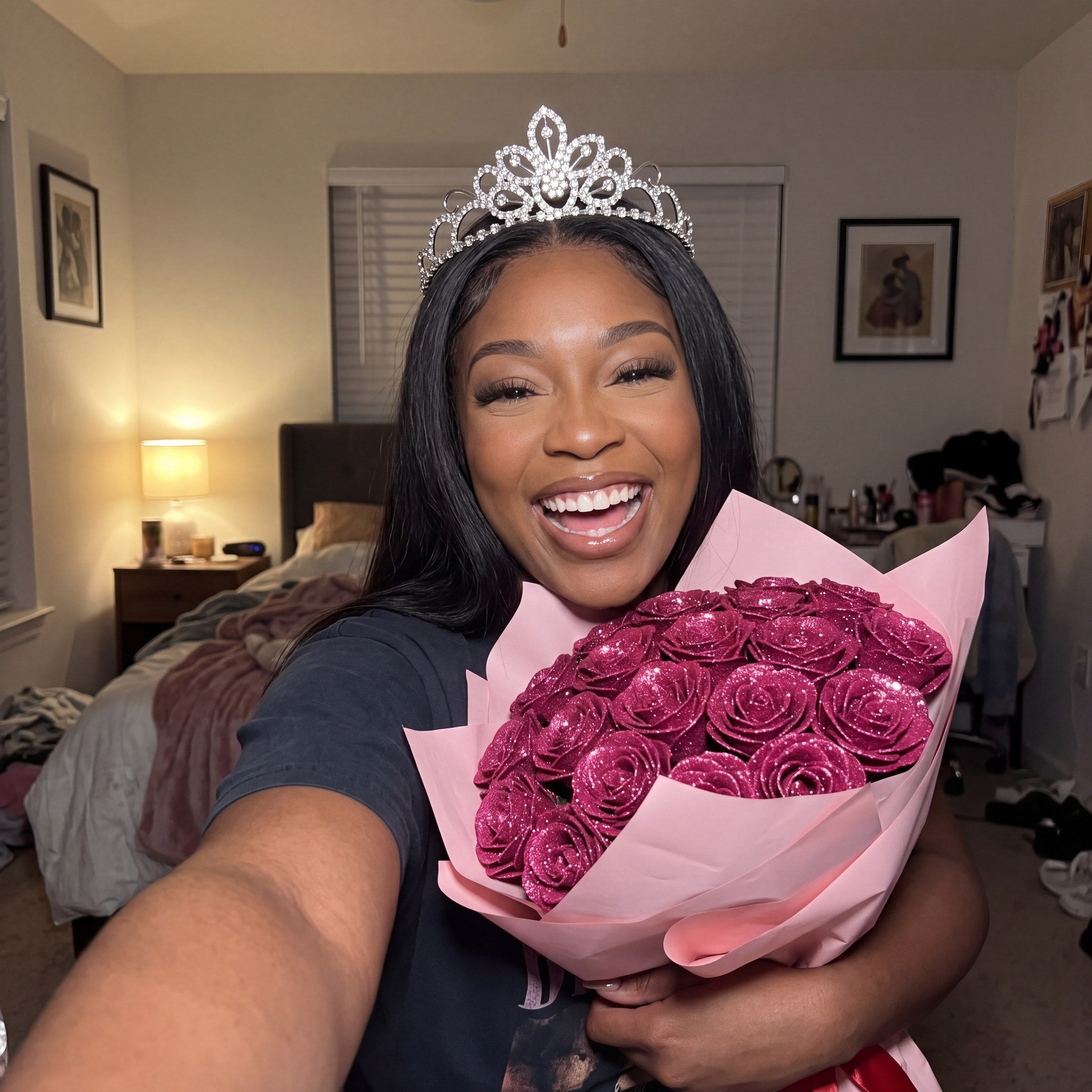 Wearing the tiara