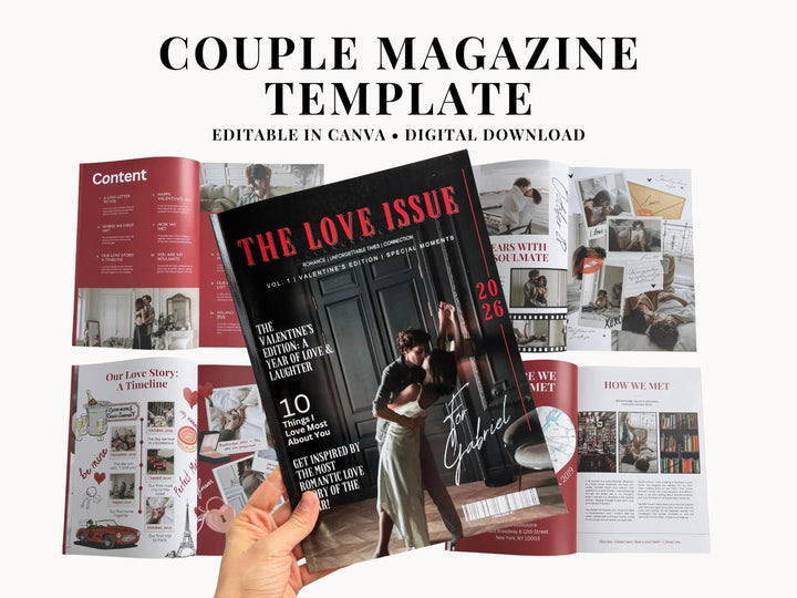 Personalized Love Issue Magazine Template