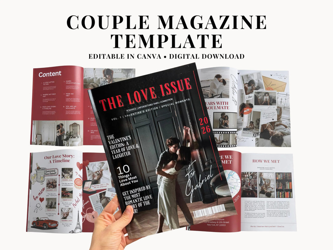 Personalized Love Issue Magazine Template