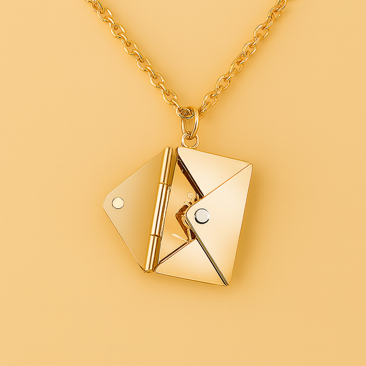 Envelop Necklace (Love You) Message