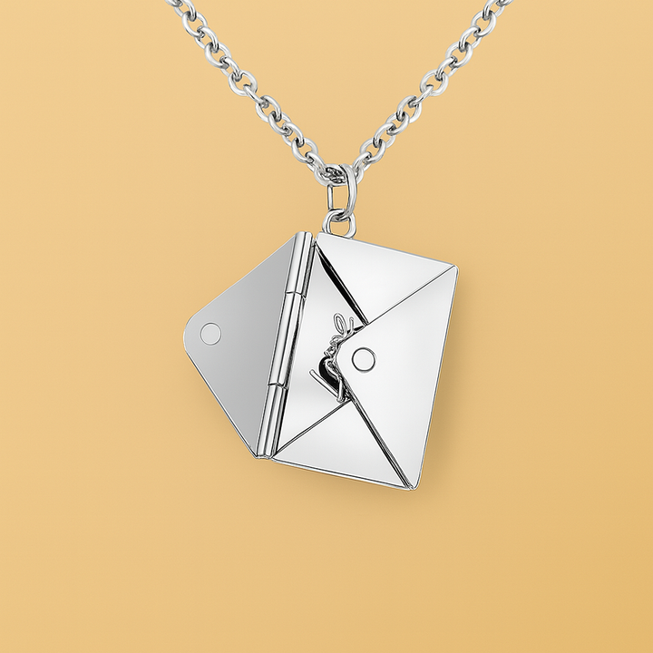 Envelop Necklace (Love You) Message