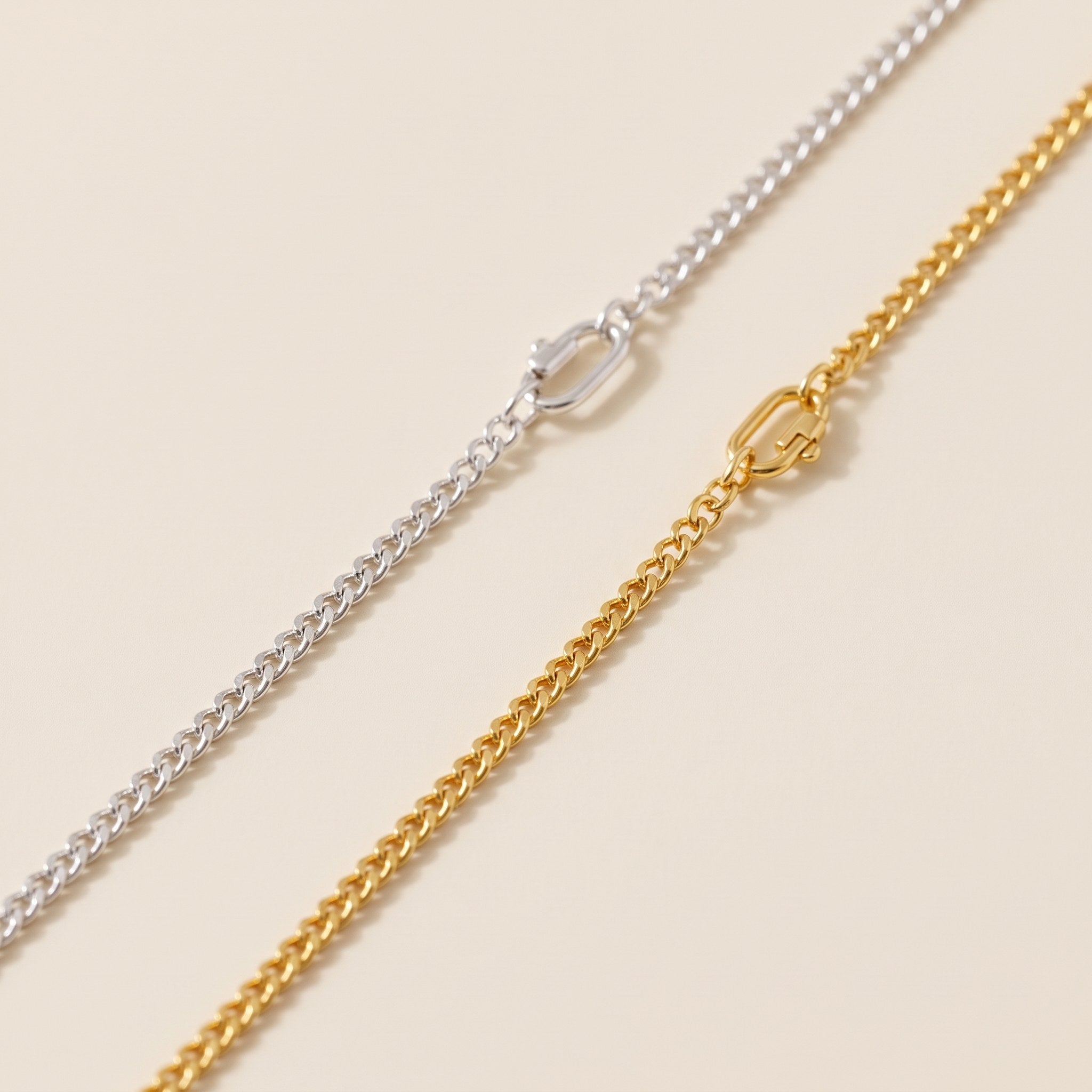 Close-up of the clasps