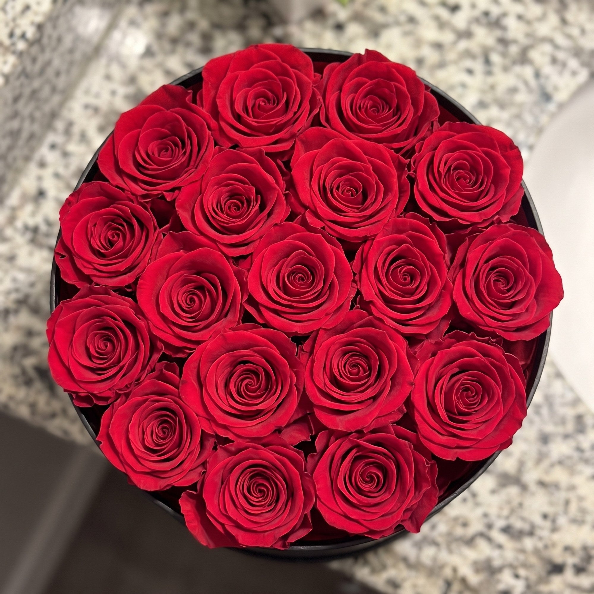 Close-up of the preserved roses